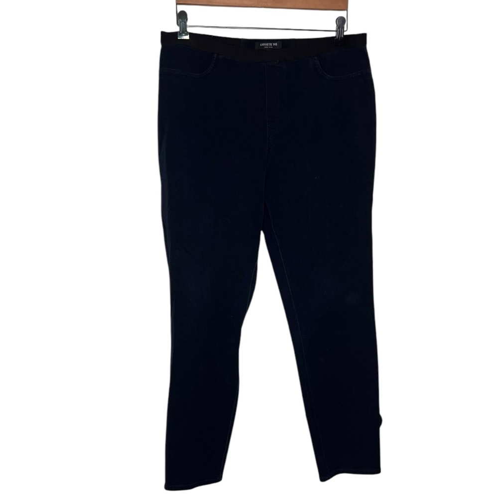 LAFAYETTE 148 Sleek Stretch Slimming Pants Navy/Black Size L